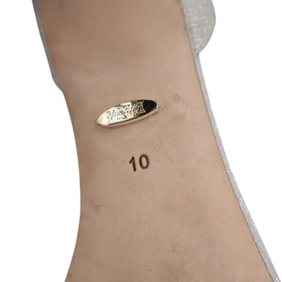 Badgley Mischka Shoes Womens 10 Pump Heels Formal Evening Ankle Strap Rhinestone - Picture 14 of 15